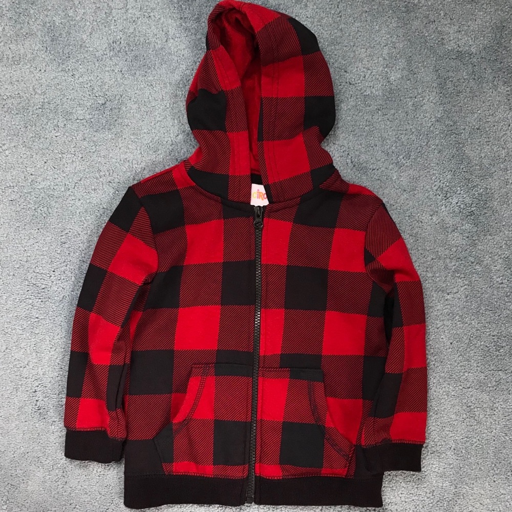 Circo boys red black checked sweatshirt 3T